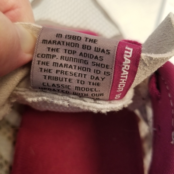 Adidas Marathon 10 Men's 11 White Low Top Sneakers Trainers SEE PHOTOS FLAW - Picture 3 of 11